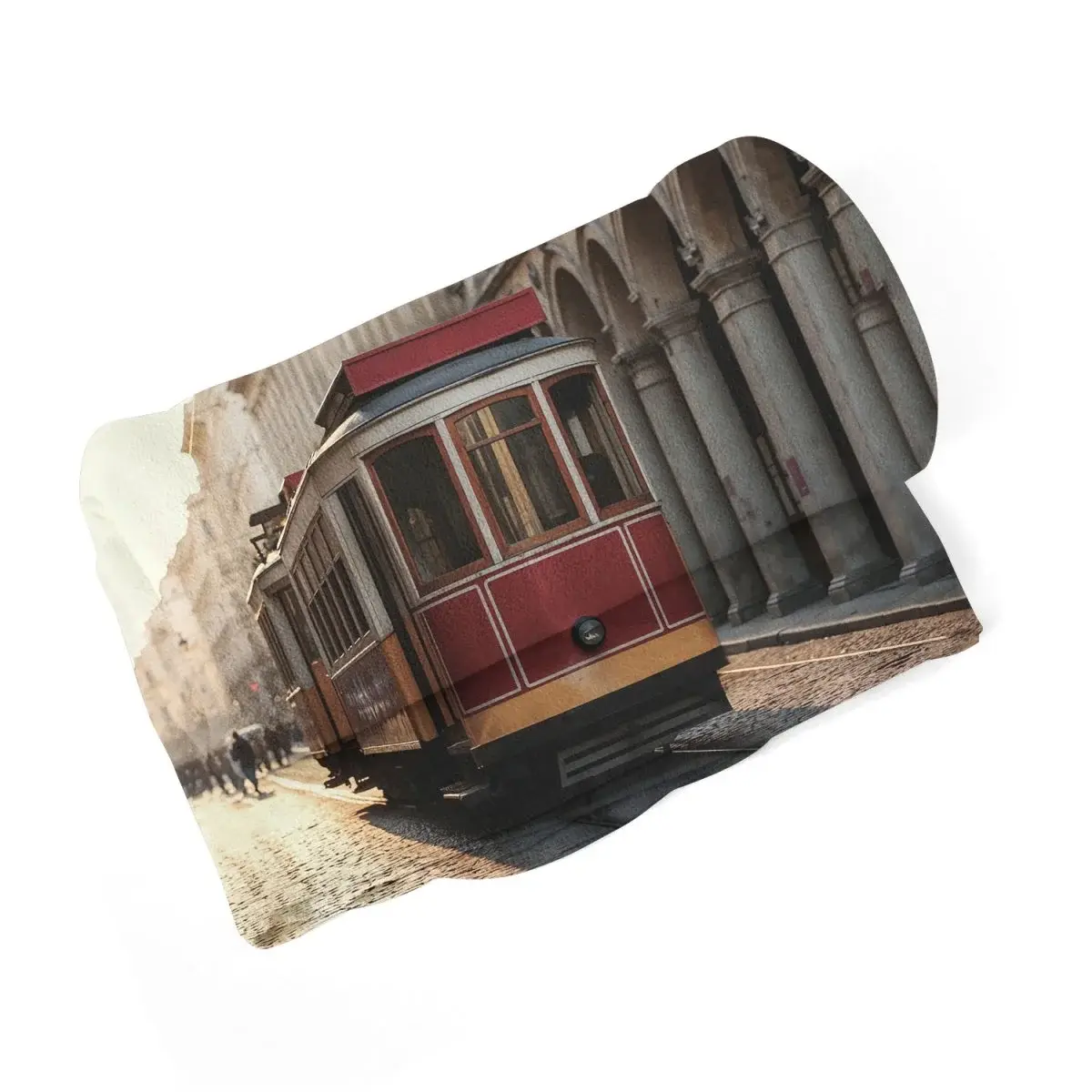 Deka Historická červená tramvaj - 150x120 cm