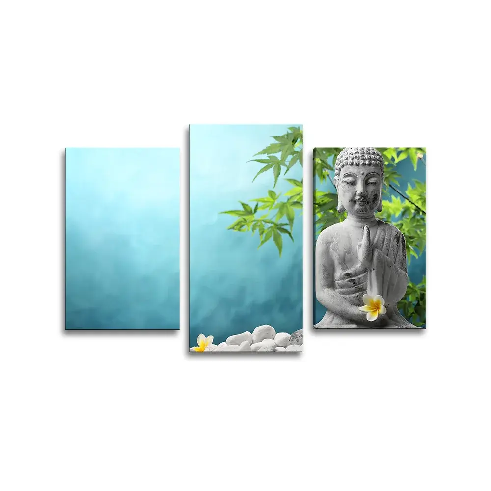 Obraz - 3-dílný Buddha - 75x50 cm