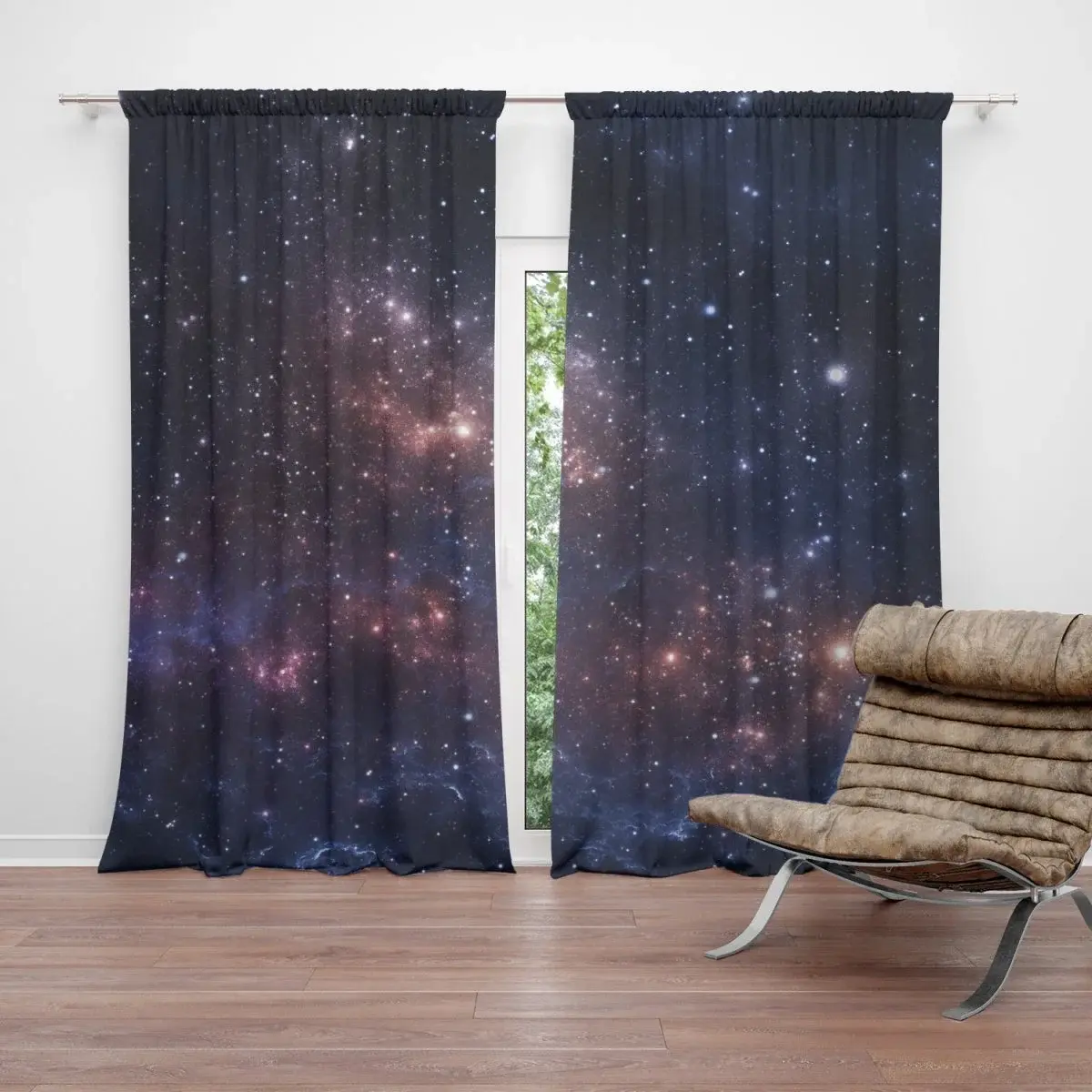 Závěs Noční obloha: 2ks 140x250cm