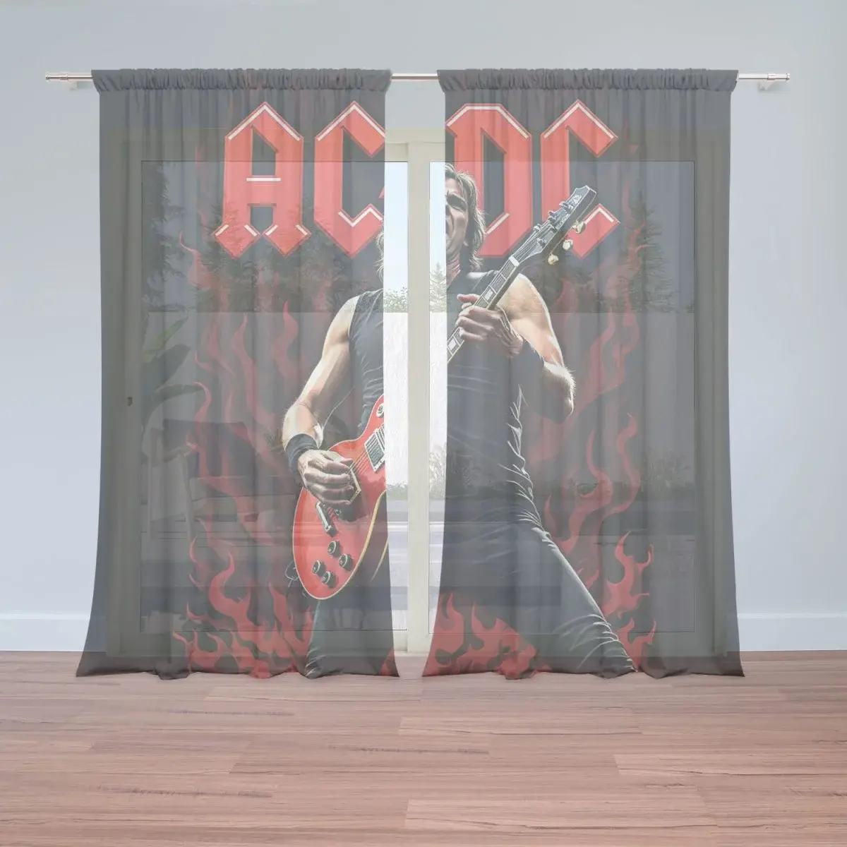 Záclony ACDC Kytarista: 2ks 150x250cm