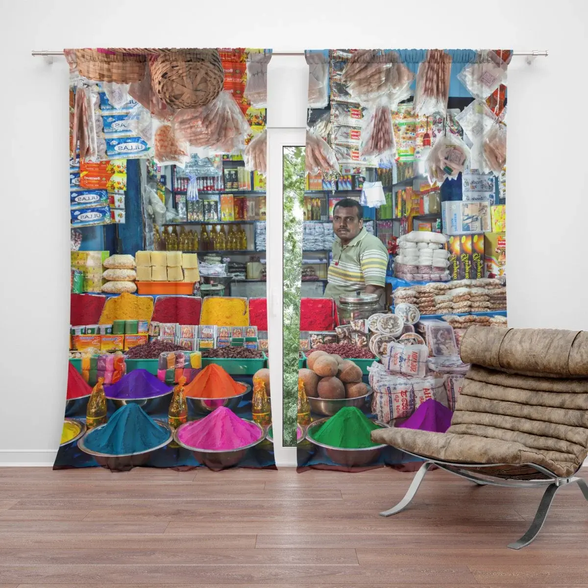 Závěs Barevné koření: 2ks 140x250cm