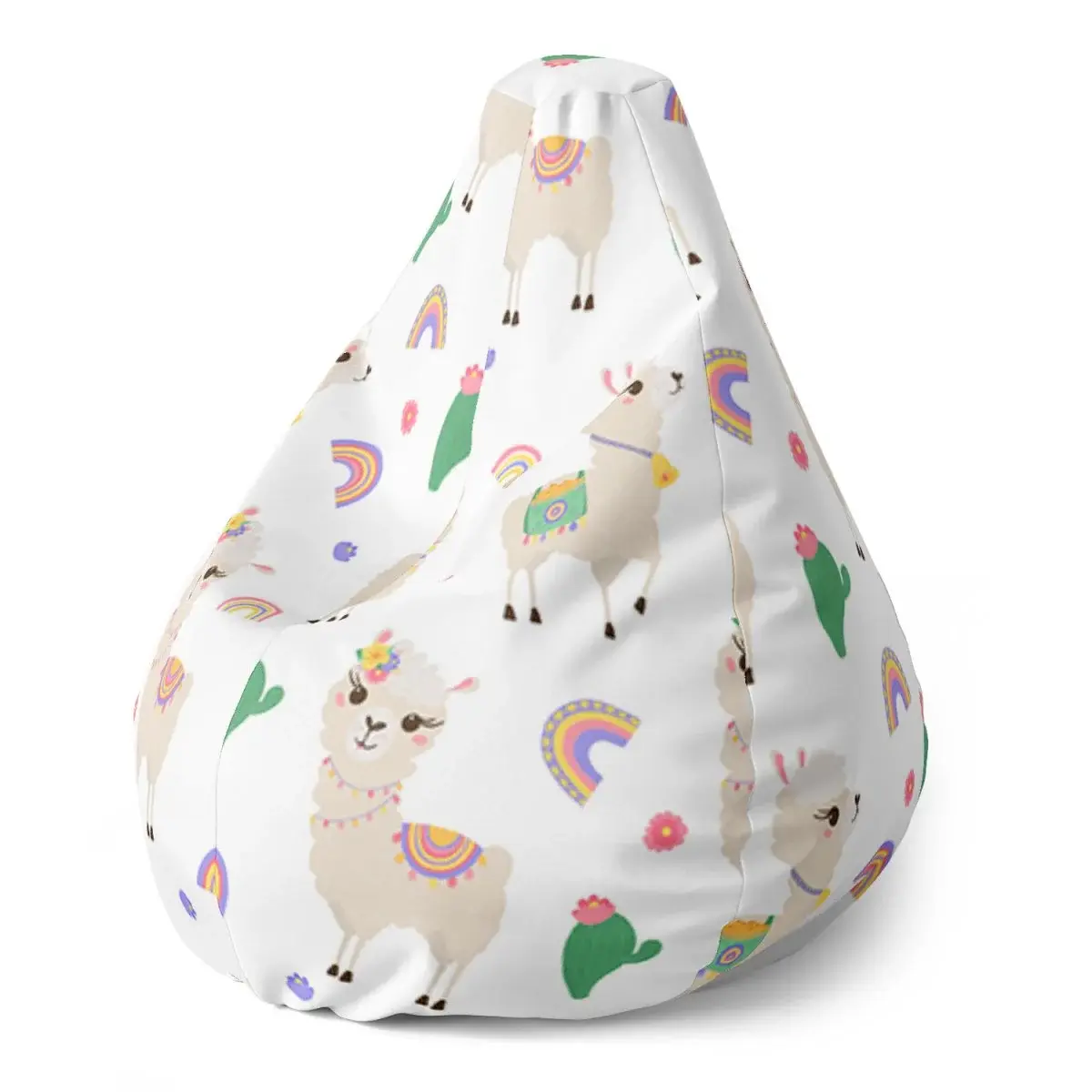Sedací vak Pear Roztomilé lamy - 140 x 100 x 25 cm