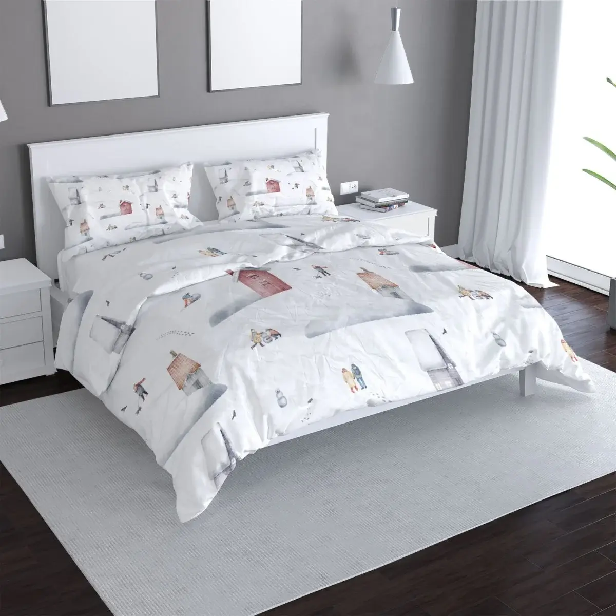 Vánoční povlečení Zimní radovánky - 140x220 / 90x70