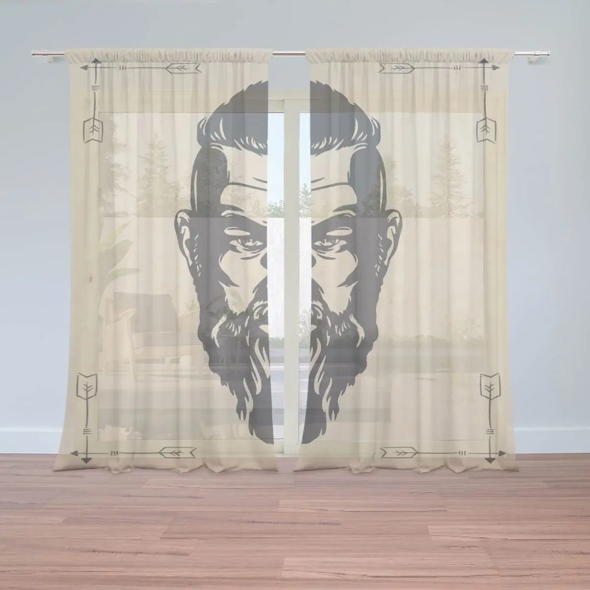 Záclony Vikingové Pergamen: 2ks 150x250cm