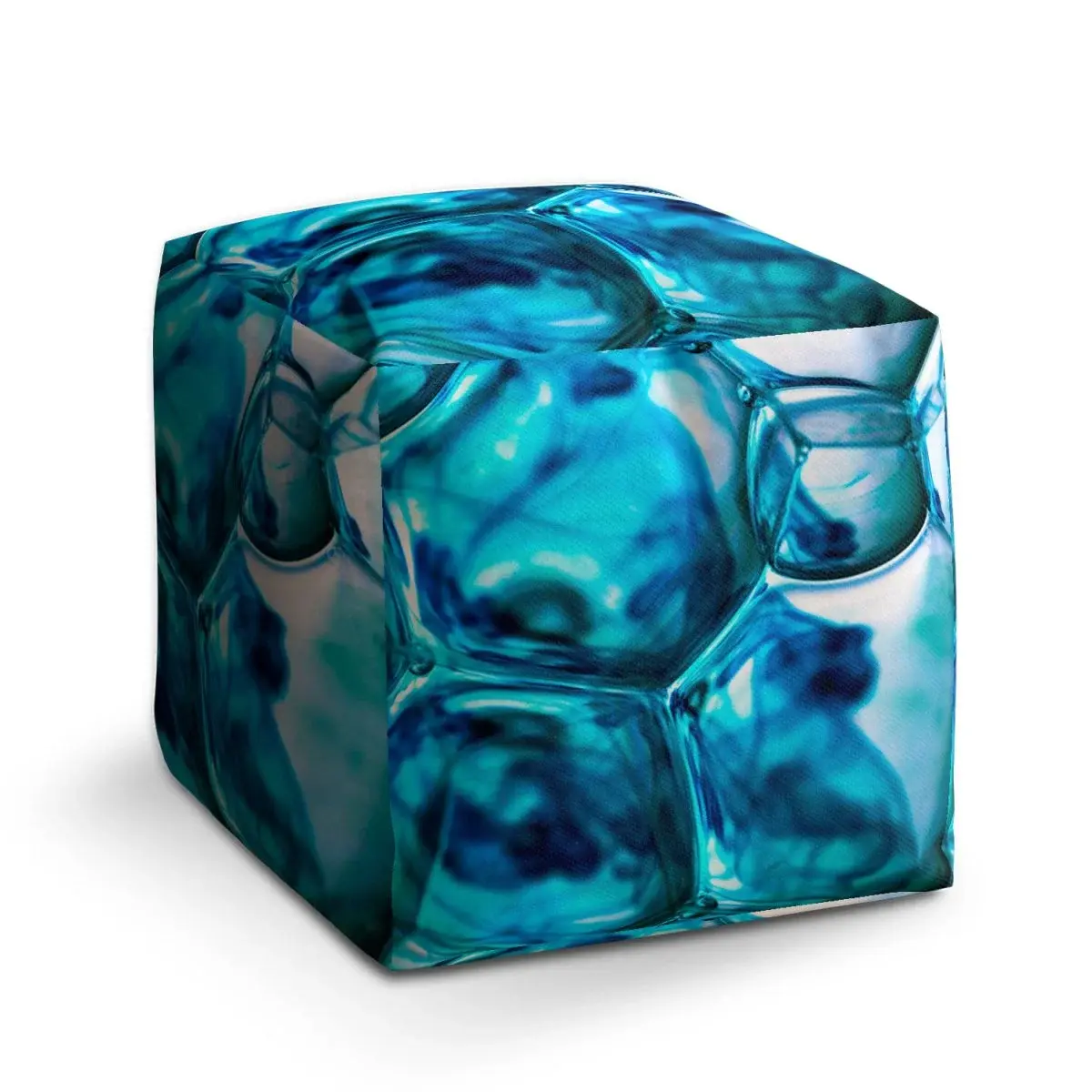 Taburet Cube Modré bubliny - 60x60x60 cm