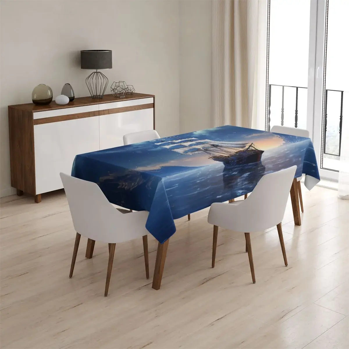 Ubrus Plachetnice mezi horami - 90x90 cm