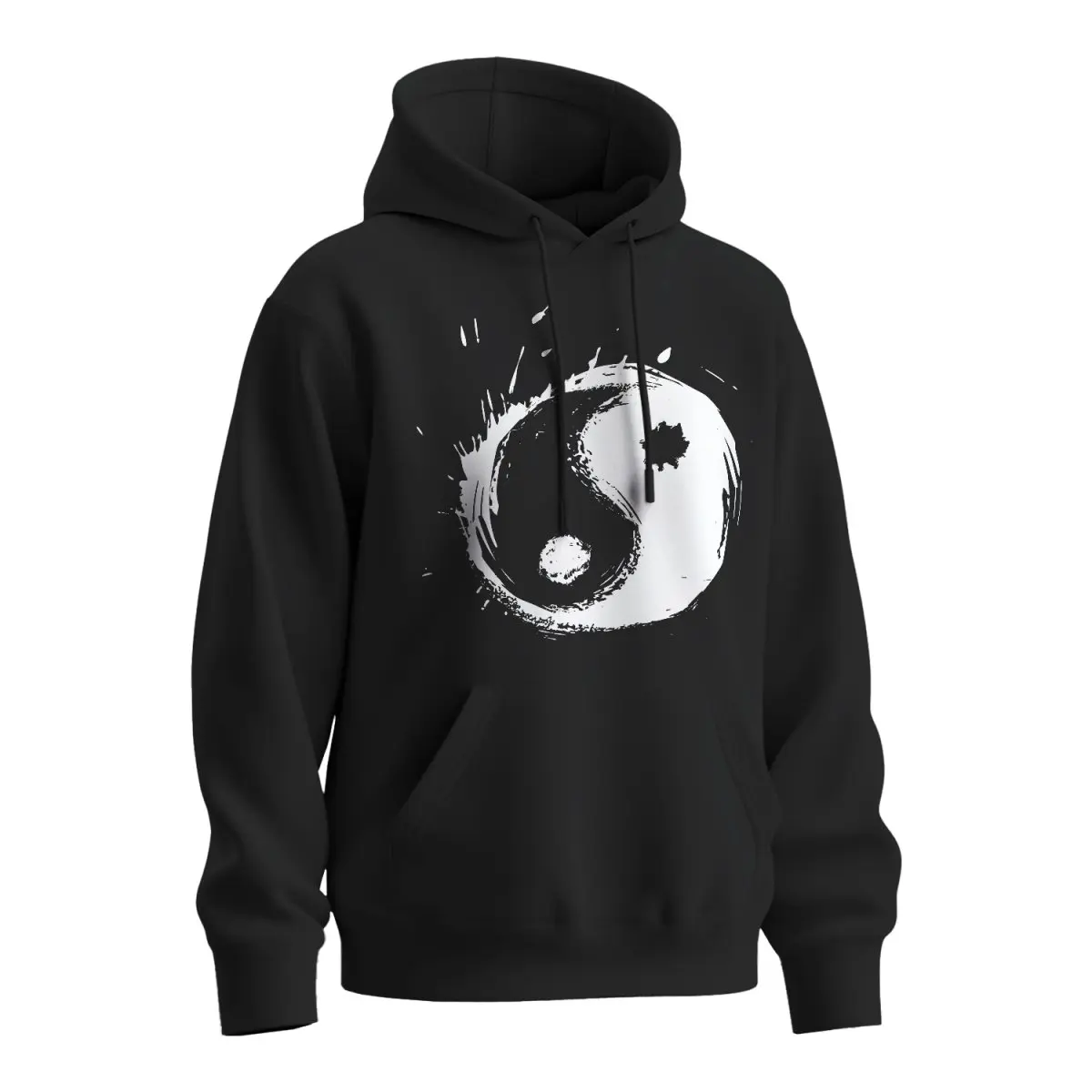 Mikina s potiskem Yin Yang - černá