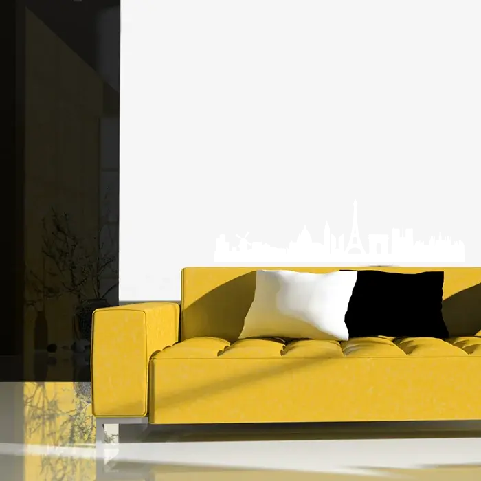 Samolepka na zeď: Panorama Evropa - 120x31 cm