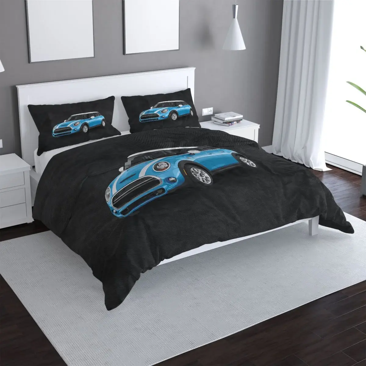 Povlečení Mini sedan Černé pozadí - 140x200 / 90x70