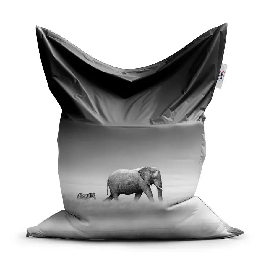 Sedací vak Classic Slon a zebra - 200x140 cm