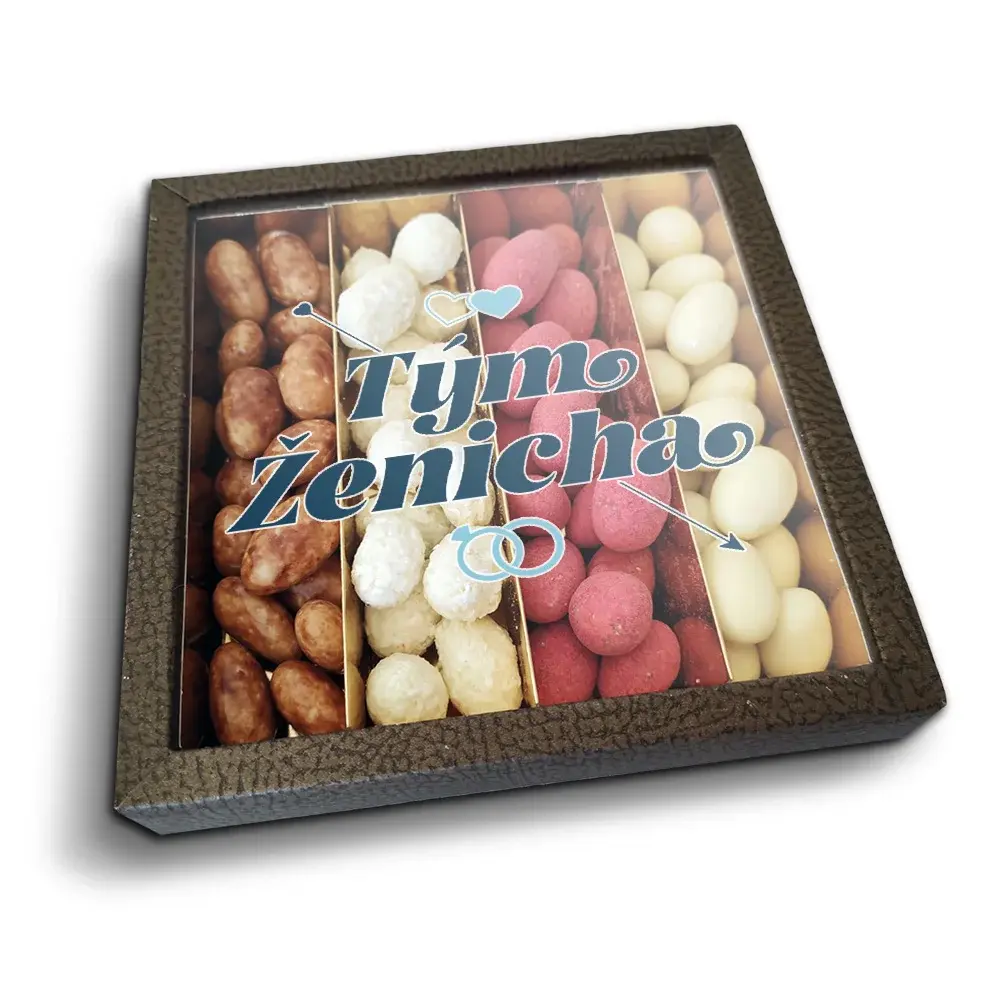 Mandle v čokoládě Tým ženicha - 4x 80g