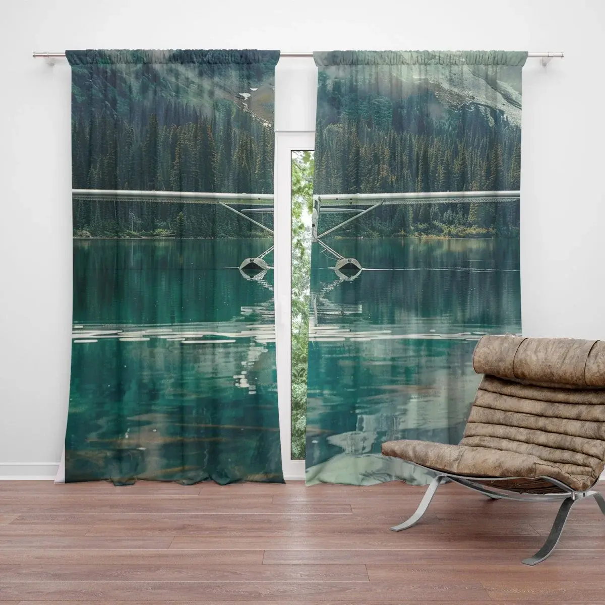Závěs Hydroplán na horském jezeře: 2ks 140x250cm