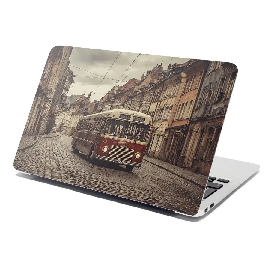 Samolepka na notebook Historický autobus - 29x20 cm