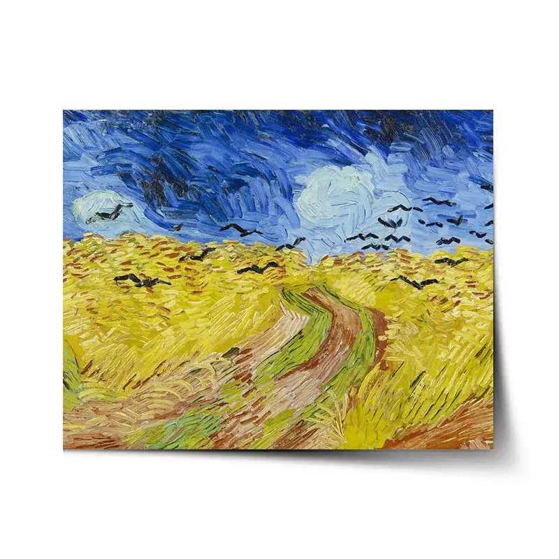 Plakát Pšeničné pole s vránami - Vincent van Gogh - 90x60 cm
