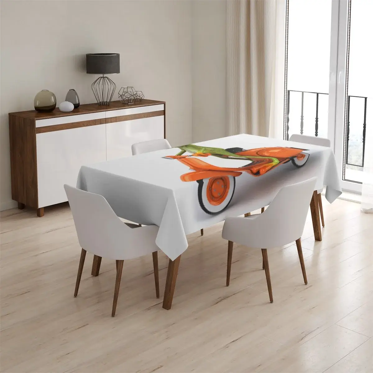 Ubrus Žába na motorce - 90x90 cm