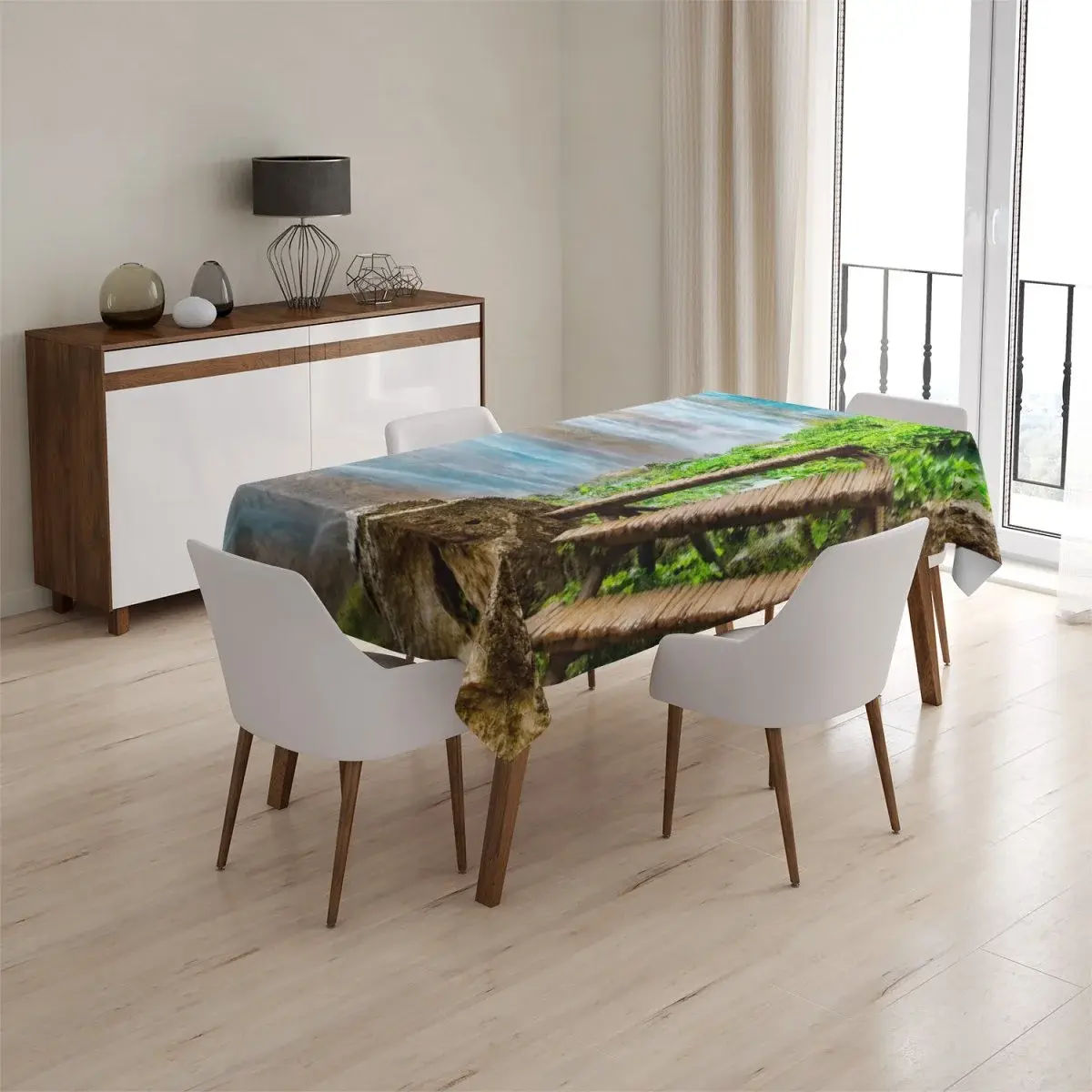 Ubrus Posezení u vodopádu - 130x130 cm