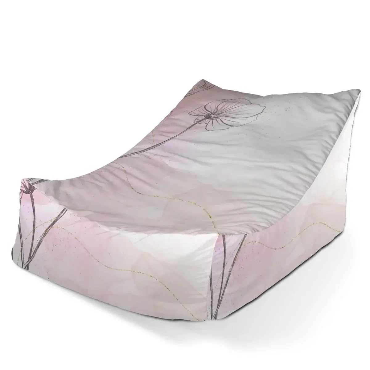 Sedací vak Lounge Růžový akvarel - 120 x 100 x 80 cm