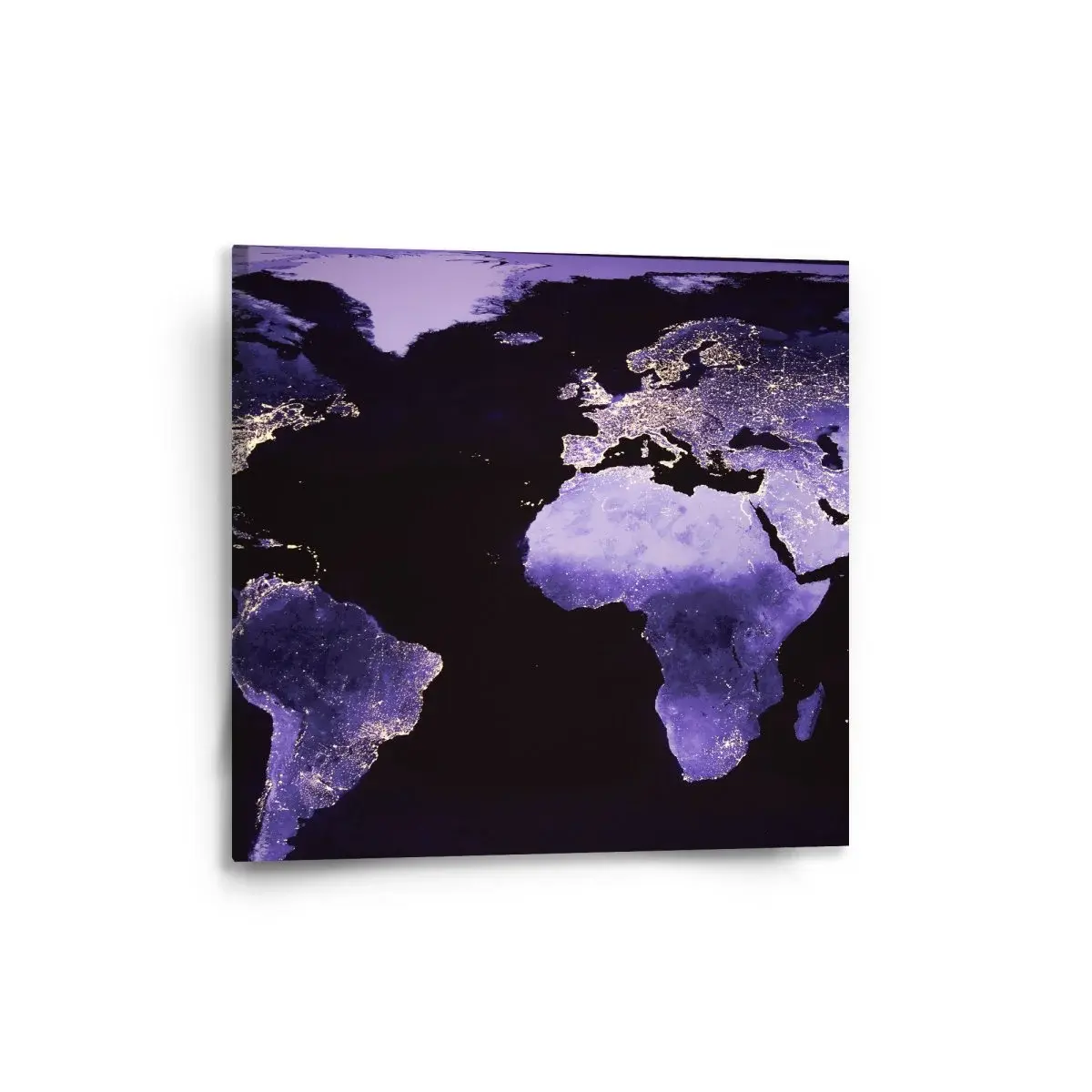 Obraz Světelná mapa světa - 50x50 cm