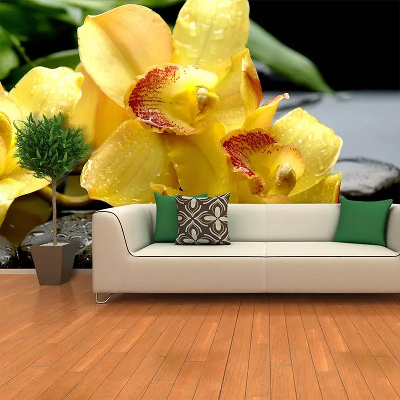 Tapeta Žluté orchideje - 125x75 cm