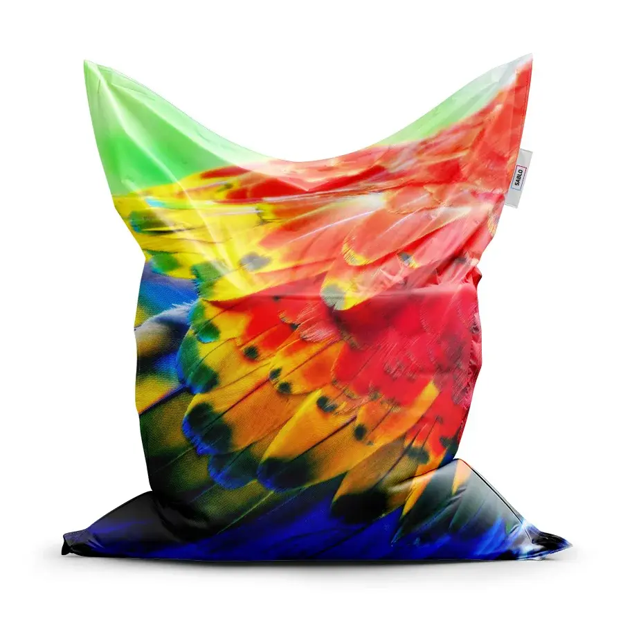 Sedací vak Classic Barevné peří 2 - 150x100 cm