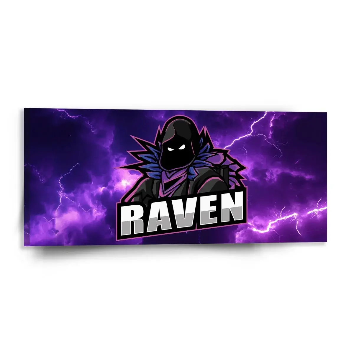 Obraz FORTNITE RAVEN Fialová bouře - 110x50 cm