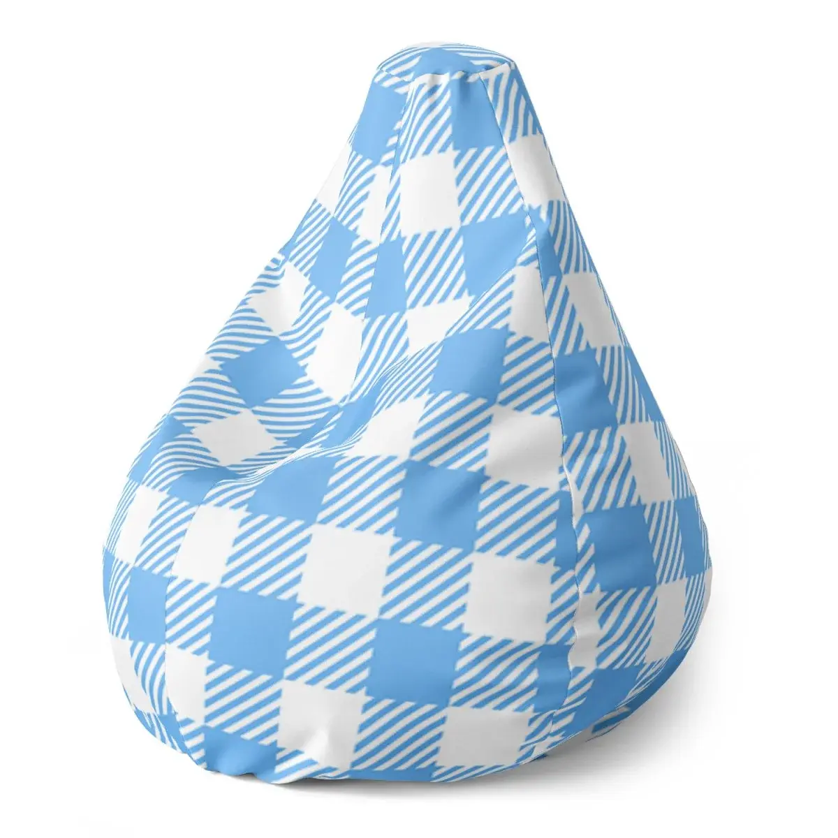 Sedací vak Pear Košilový vzor - 140 x 100 x 25 cm