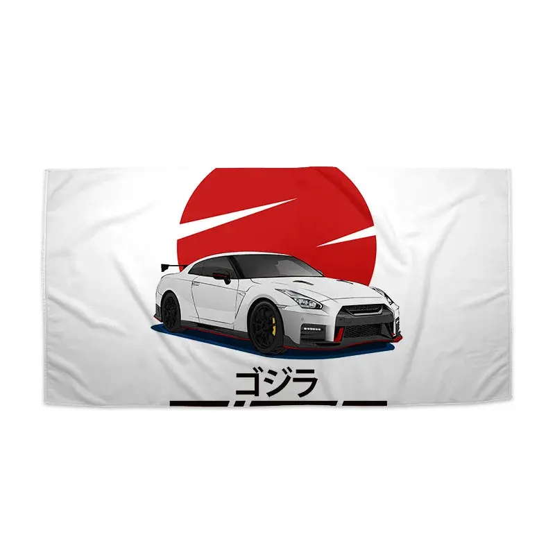 Ručník Nissan GTR 35 Japonské slunce - 50x100 cm