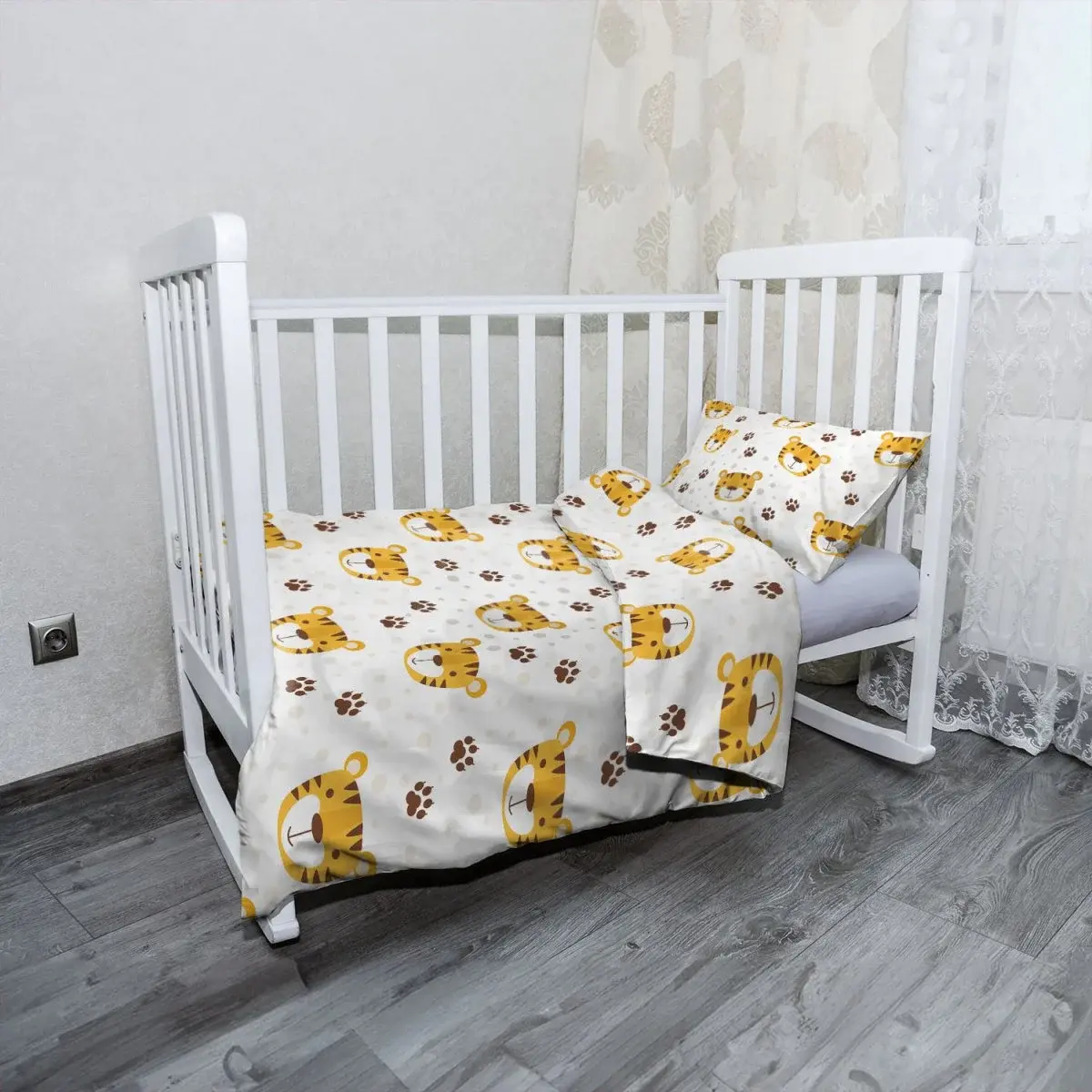 Mikroplyšové dětské povlečení do postýlky Tygřík