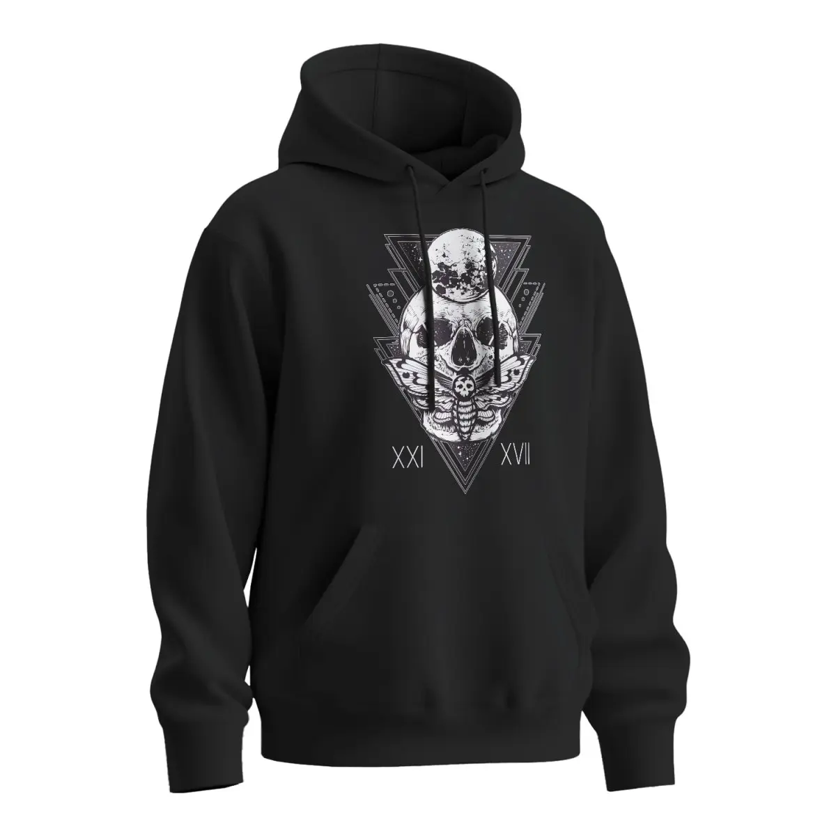 Mikina s potiskem Stín osudu - černá 4XL