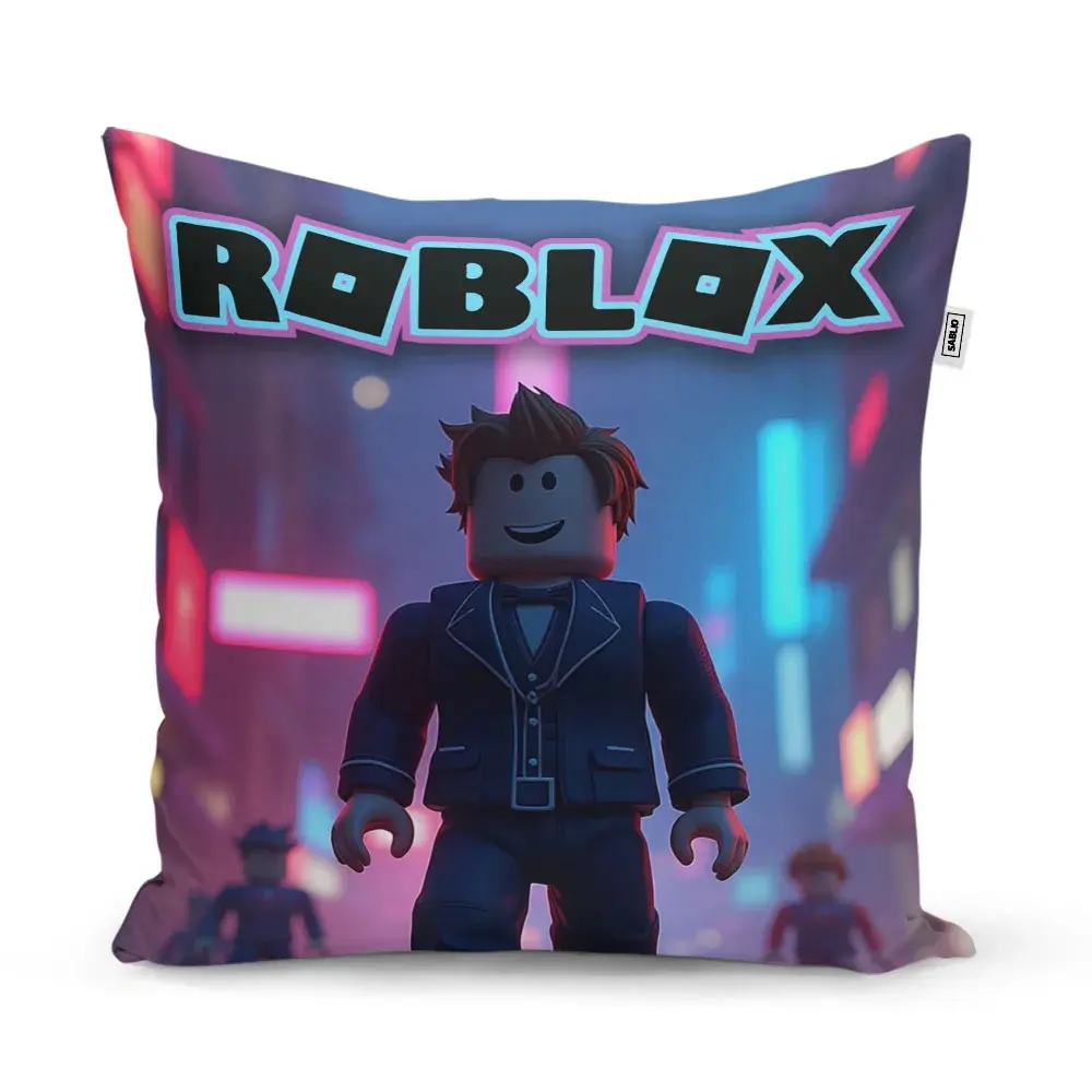 Polštář ROBLOX Neonové město - 40x40 cm