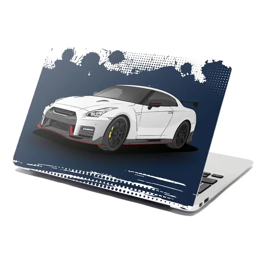 Samolepka na notebook Nissan GTR 35 Modrý - 29x20 cm
