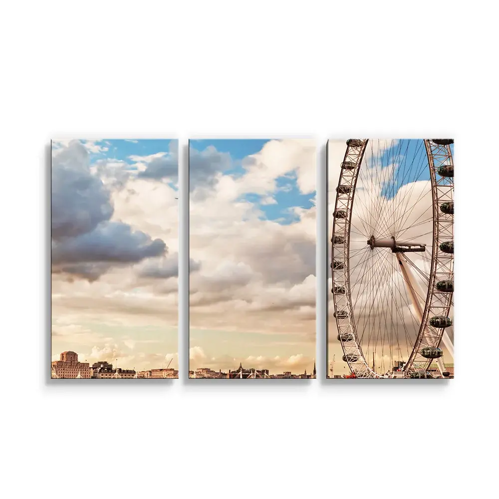 Obraz - 3-dílný London eye - 120x80 cm