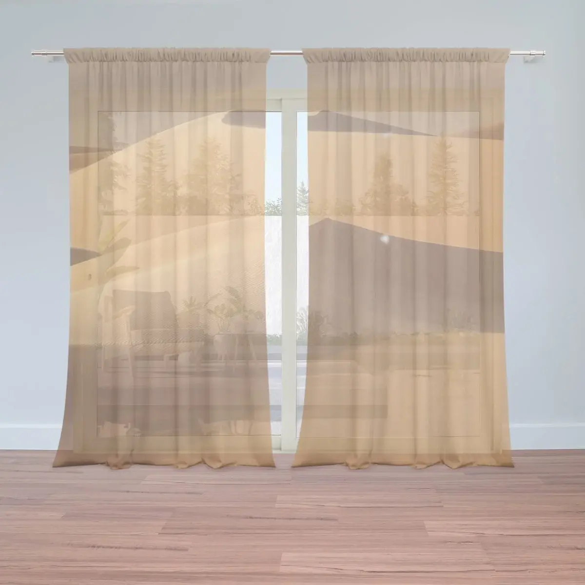 Záclony Písečné duny: 2ks 150x250cm