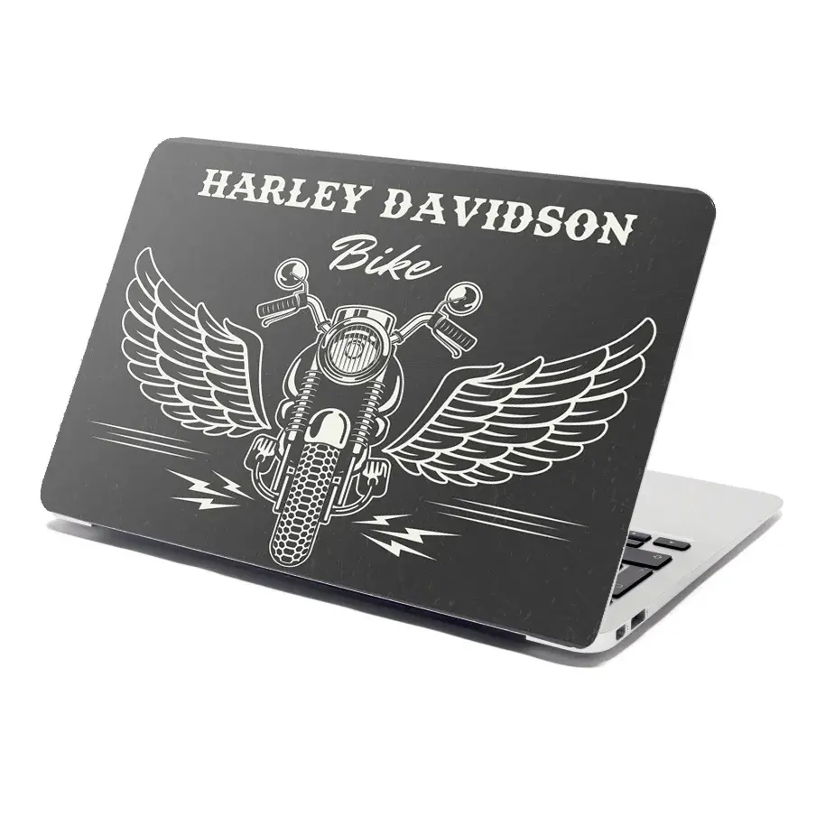 Samolepka na notebook Harley-Davidson S křídly - 29x20 cm