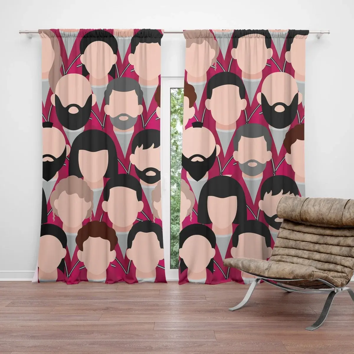 Závěs Money heist Anonymní tváře: 2ks 140x250cm