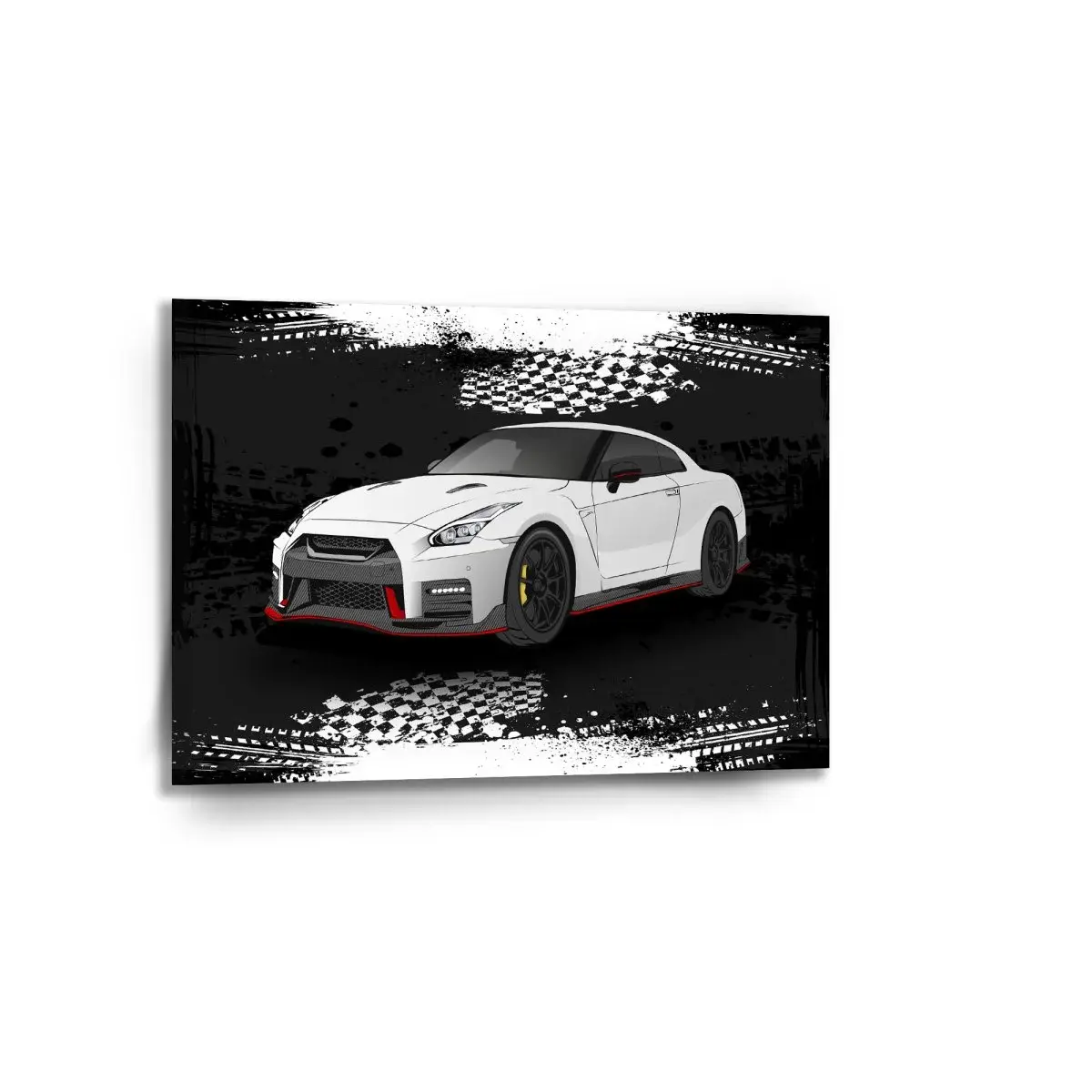 Obraz Nissan GTR 35 Černý - 90x60 cm
