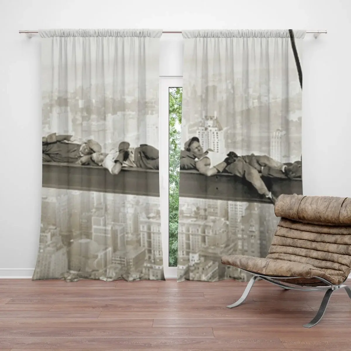 Závěs Ležící zedníci na traverze: 2ks 140x250cm