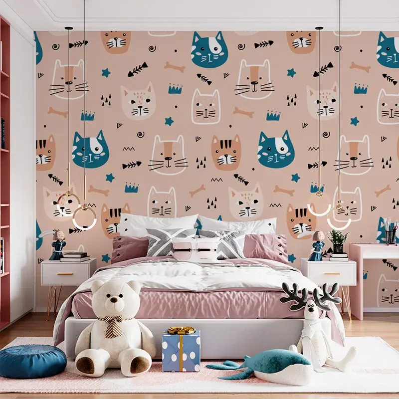 Tapeta Barevné kočičky - 208x125 cm