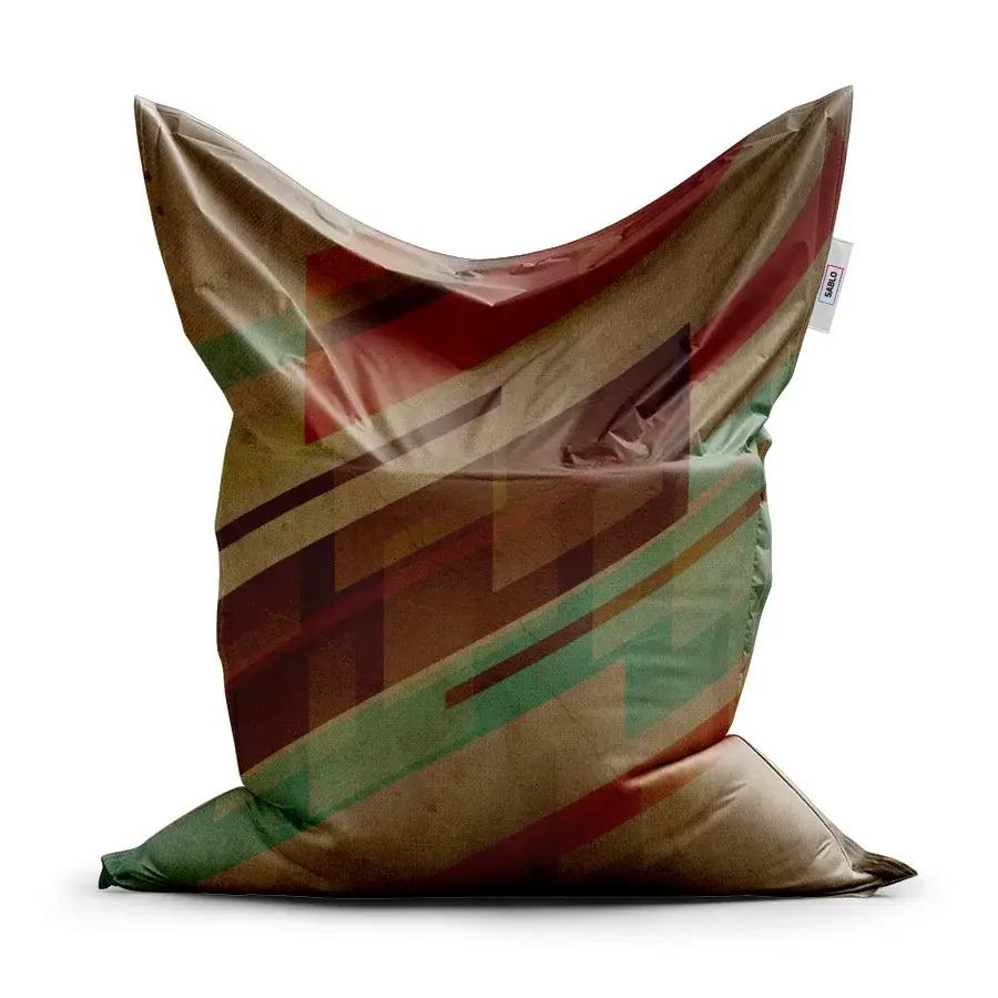 Sedací vak Classic Hnědá abstrakce - 150x100 cm