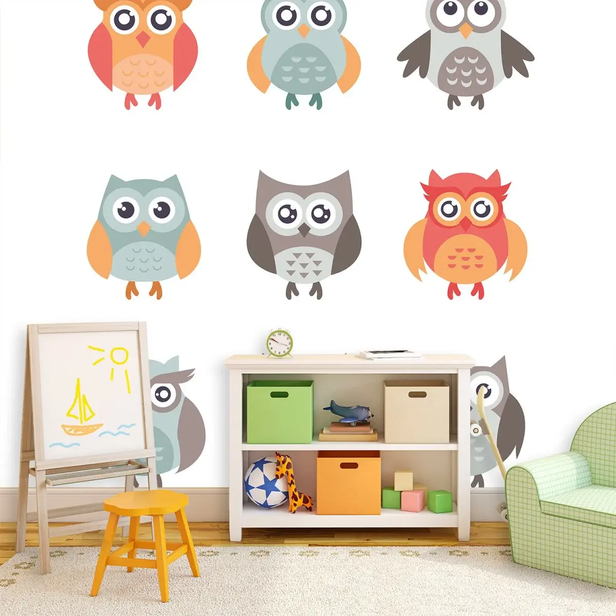 Tapeta Sovy 2 - 125x75 cm