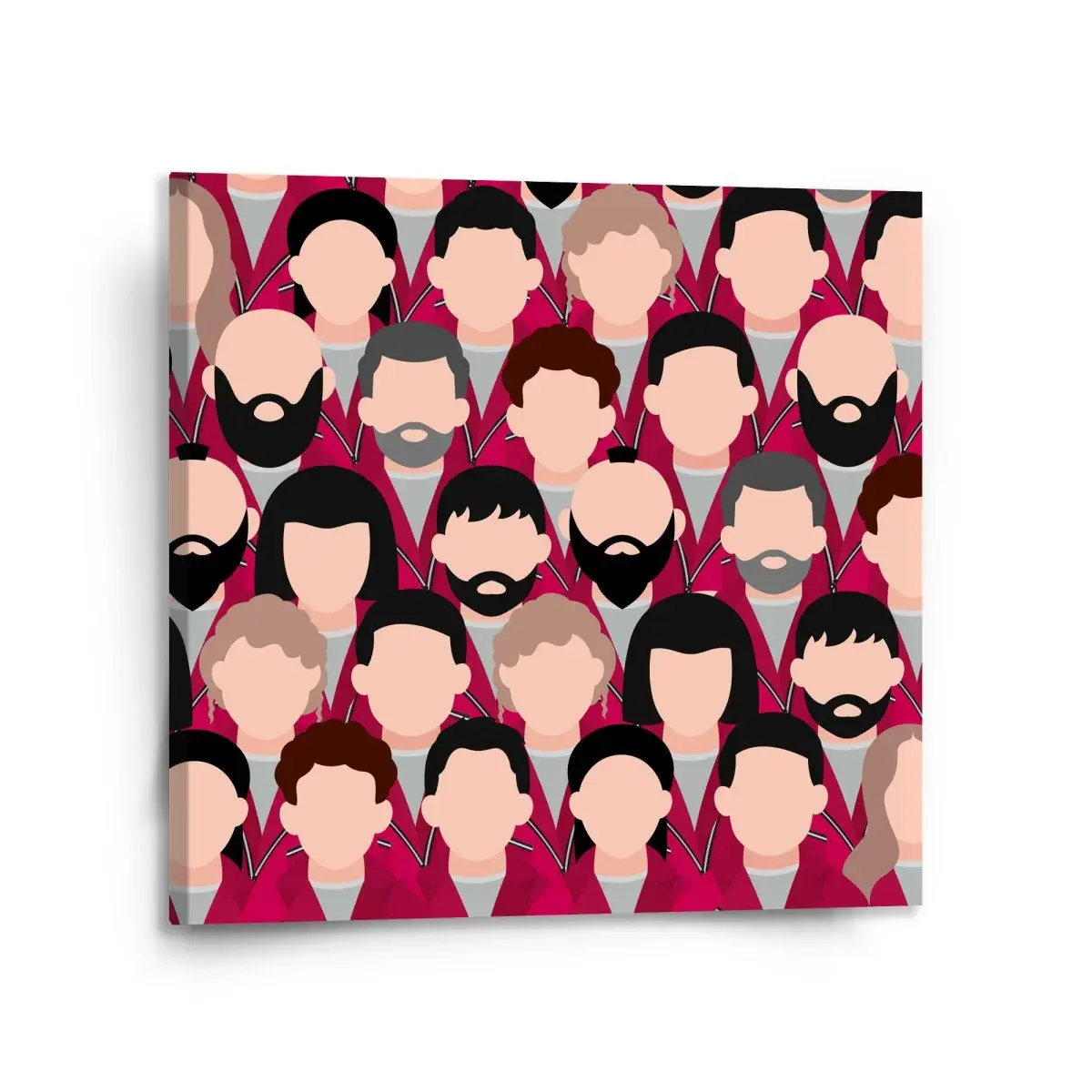 Obraz Money heist Anonymní tváře - 110x110 cm