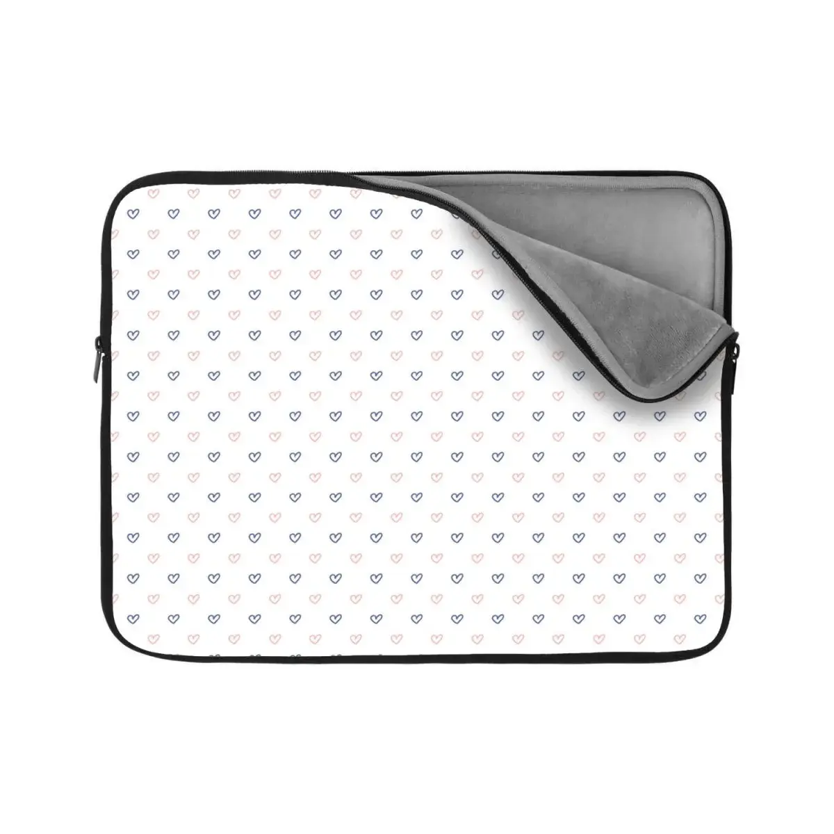 Obal na notebook Srdíčka na bílé - 17"