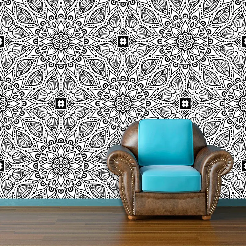 Tapeta Bílé mehendi - 125x75 cm