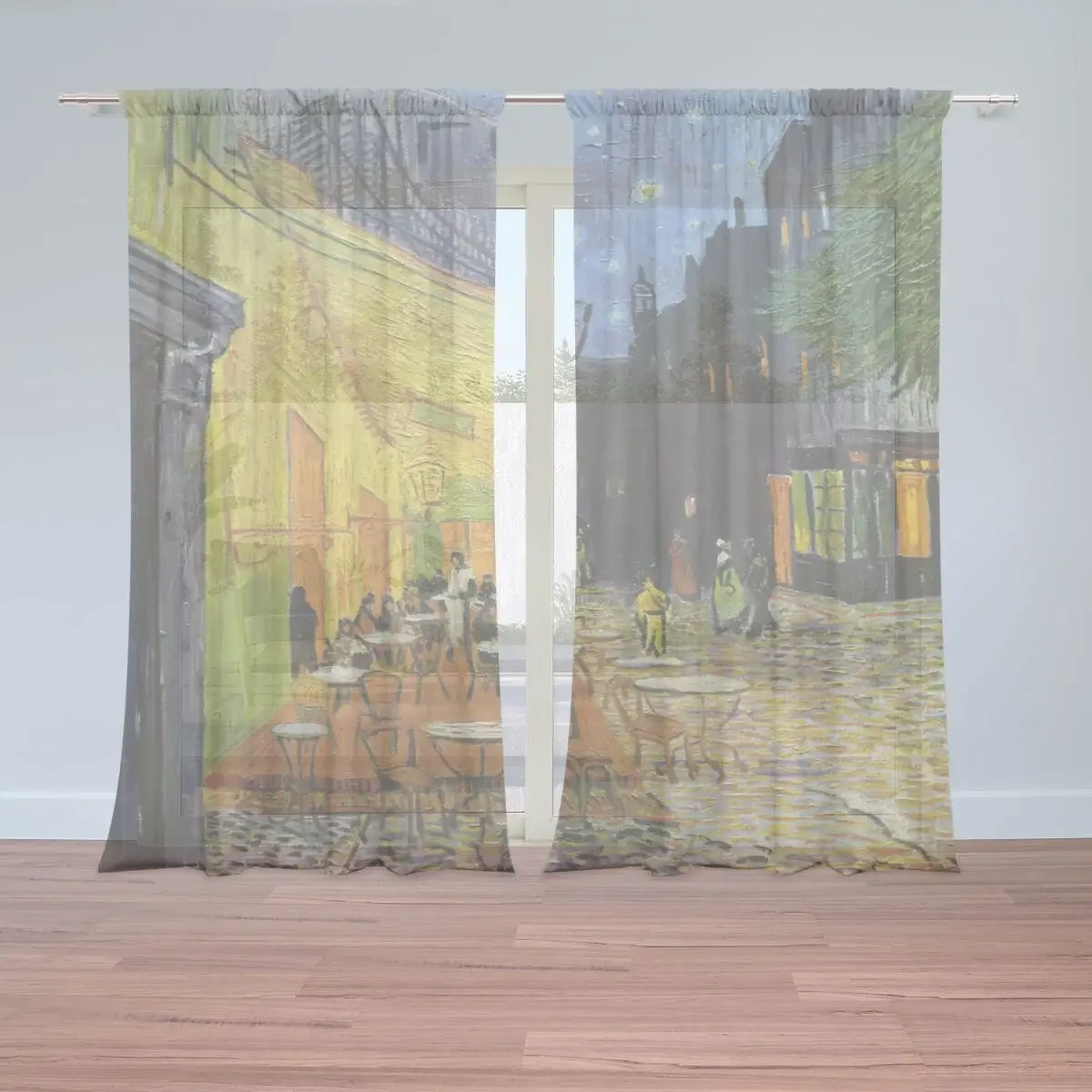 Záclony Terasa kavárny v noci - Vincent van Gogh: 2ks 150x250cm