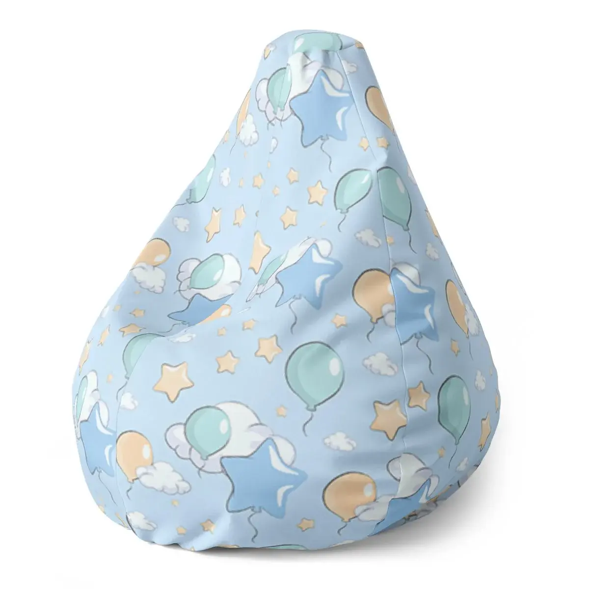 Sedací vak Pear Balónky a hvězdy - 70 x 95 x 15 cm