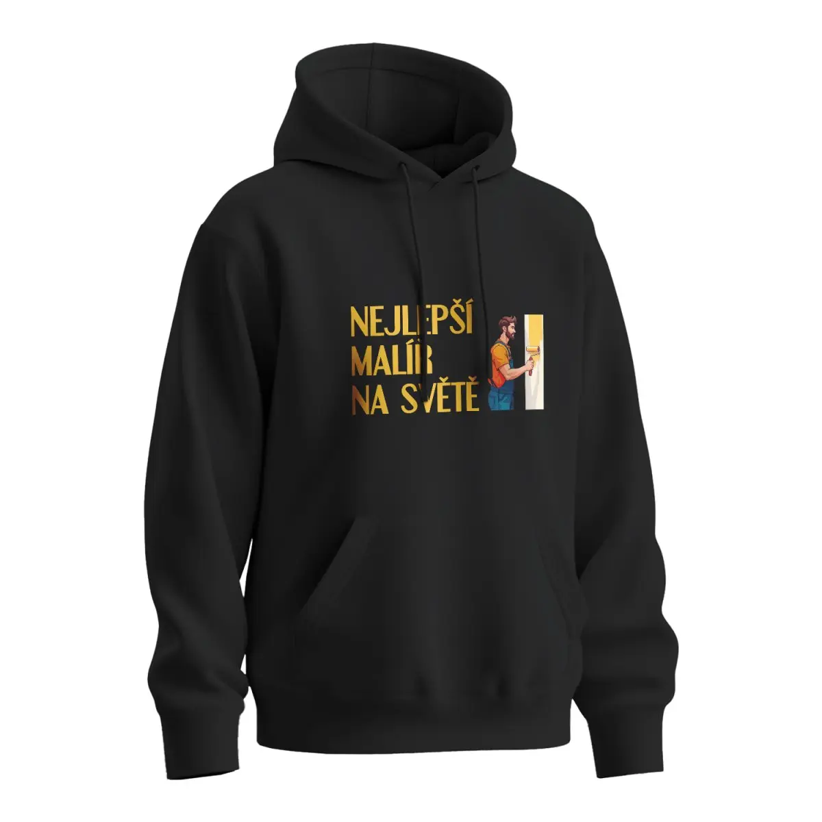 Mikina s potiskem Nejlepší malíř na světě - černá