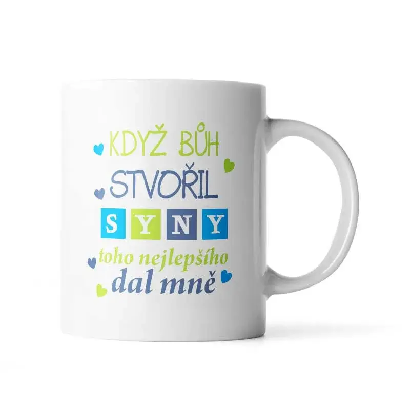 Hrnek Když Bůh stvořil syny - 200 ml - espresso