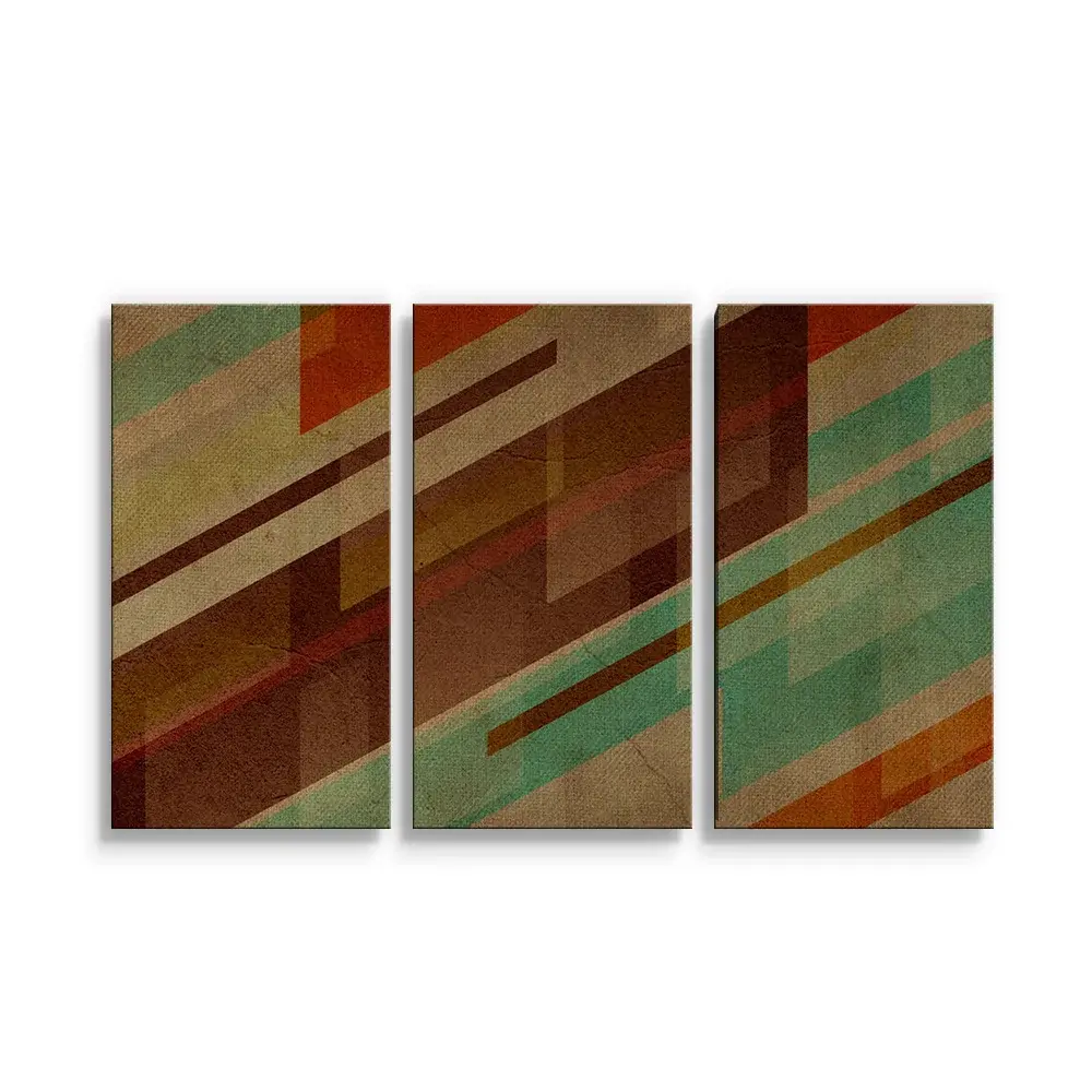 Obraz - 3-dílný Hnědá abstrakce - 120x80 cm