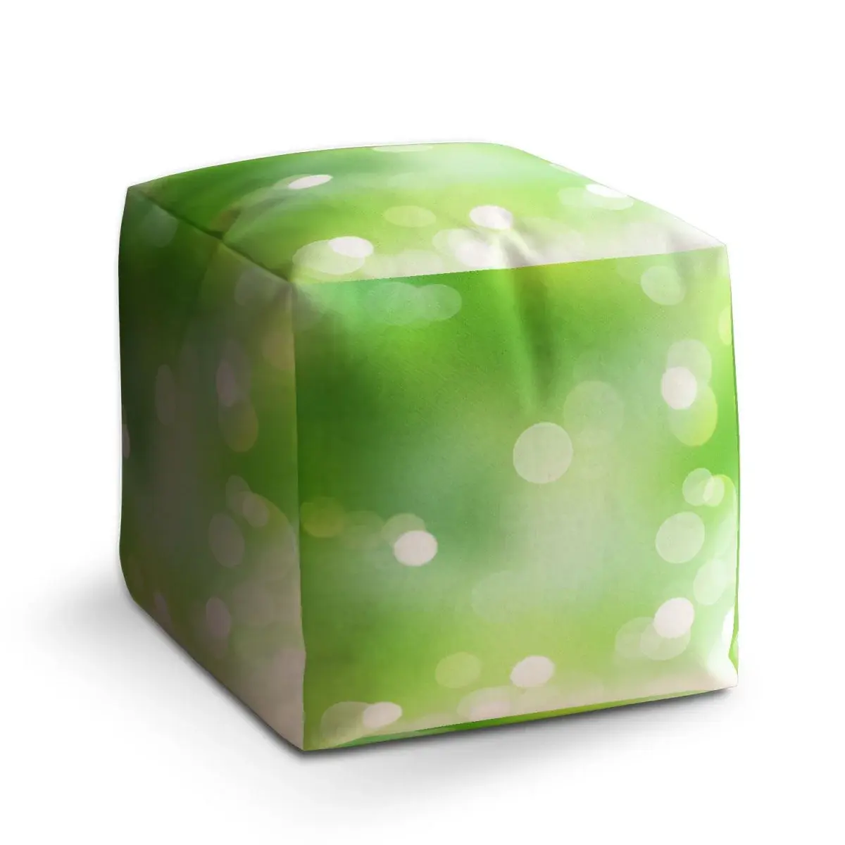 Taburet Cube Zelená abstrakce 2 - 50x50x50 cm