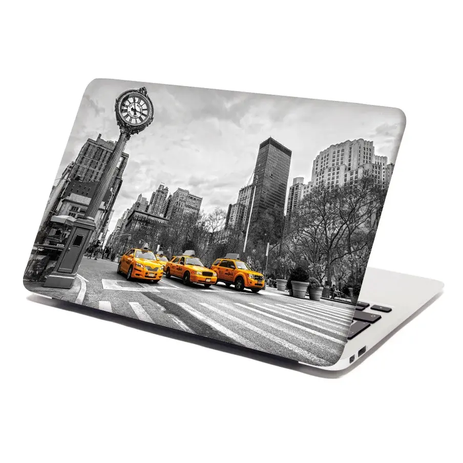 Samolepka na notebook Žluté taxiky - 38x26 cm
